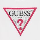 Girls White Logo Long Sleeve Top, 2, hi-res