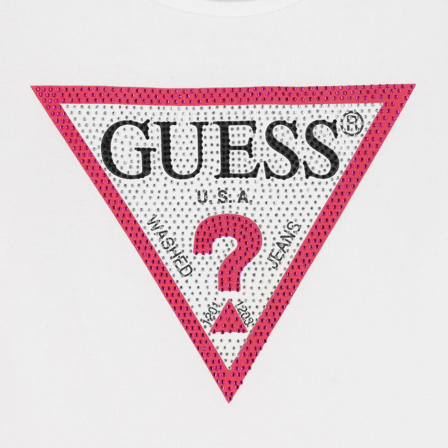 Girls White Logo Long Sleeve Top, 2, hi-res
