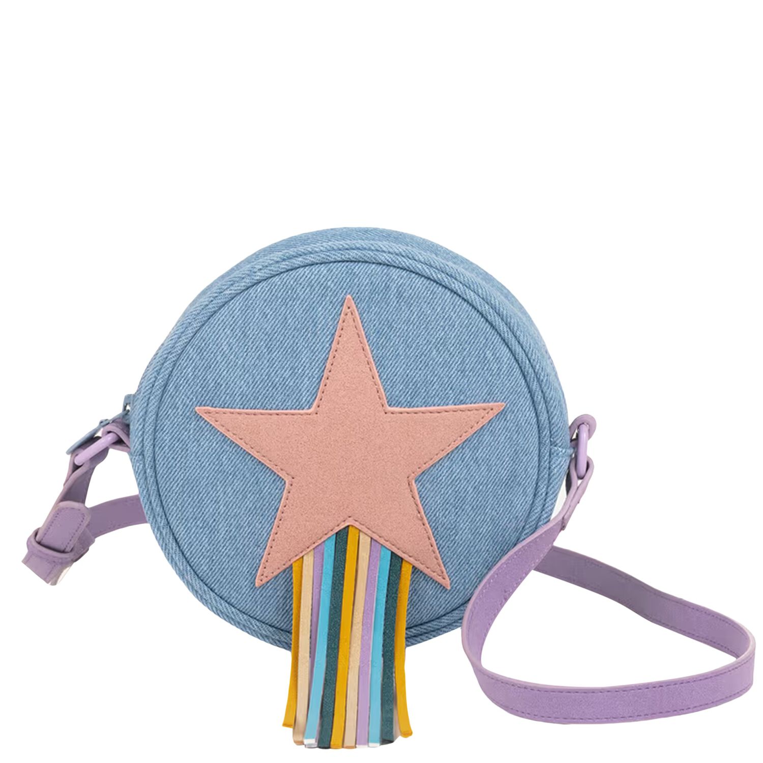 Girls Blue Shooting Star Shoulder Bag, 1, hi-res