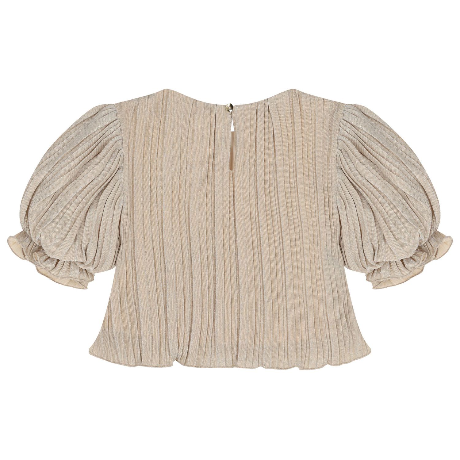 Girls Beige & Silver Trousers Set, 1, hi-res