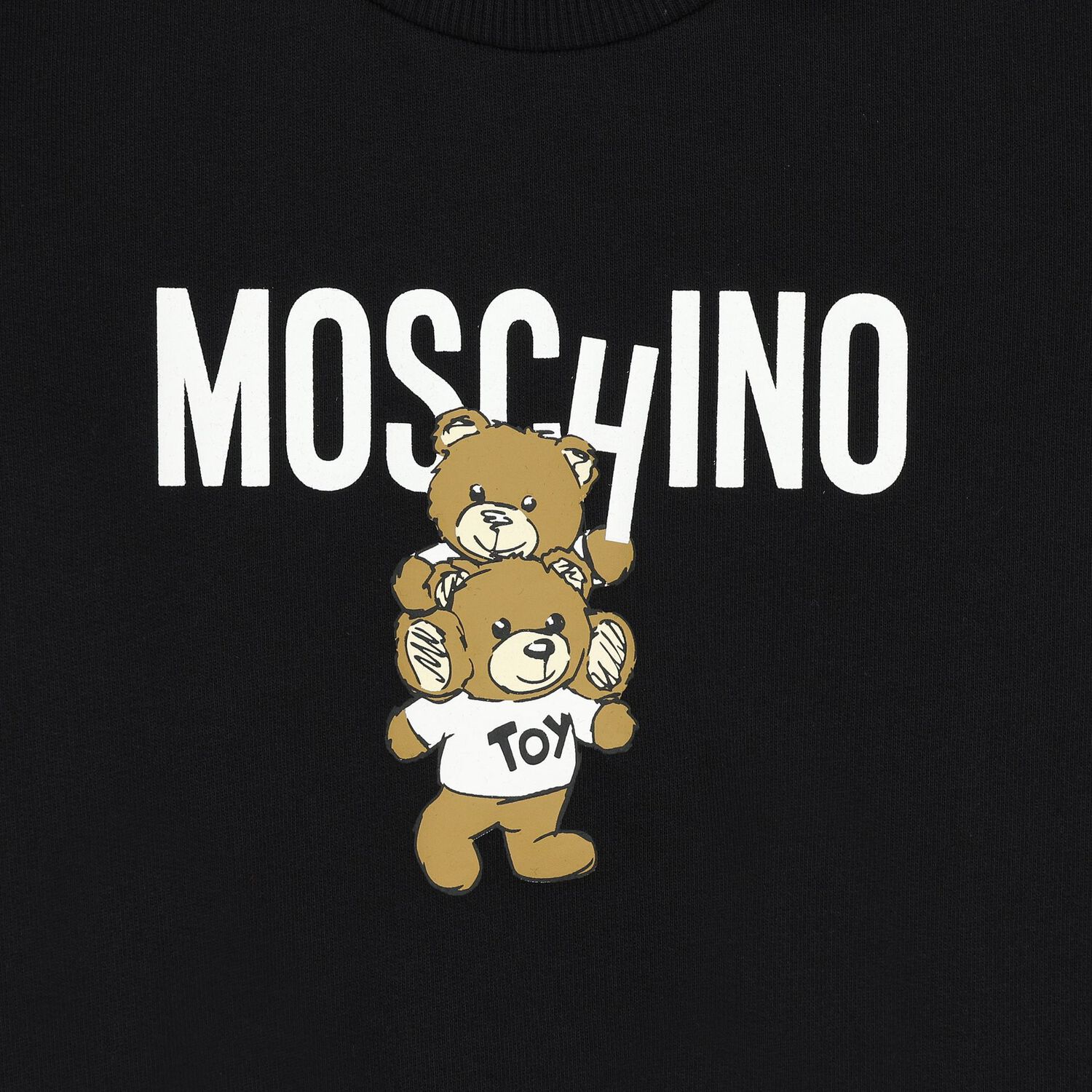 Black Teddy Bear Logo Sweatshirt, 6, hi-res