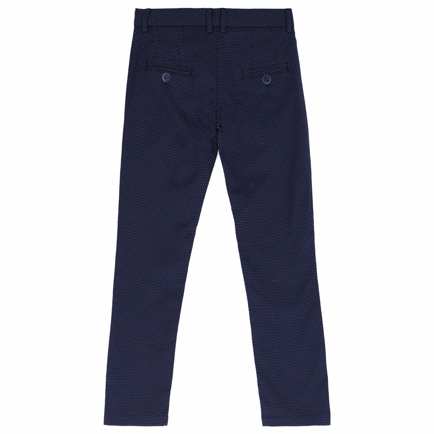Boys Navy Blue & White Trousers, 1, hi-res image number null