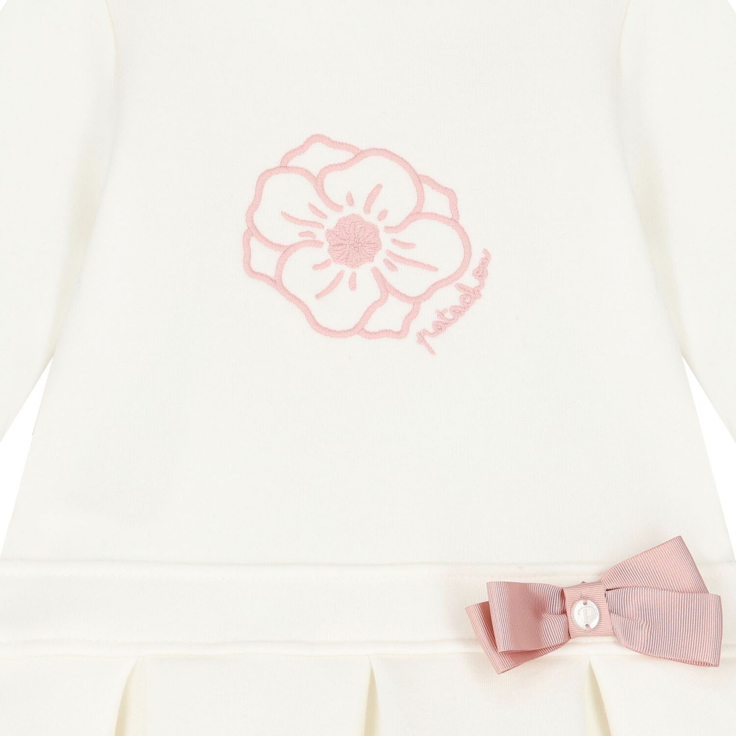 Girls Ivory Flower Dress, 1, hi-res