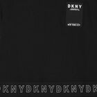 Girls Black Logo Dress, 1, hi-res