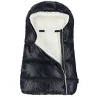 Navy Blue & Ivory Down Padded Baby Nest, 1, hi-res