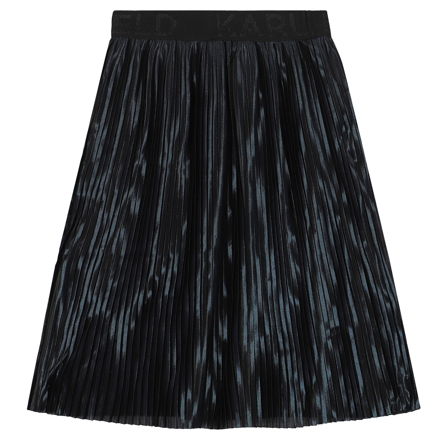 Girls Navy Logo Pleated Skirt, 1, hi-res