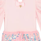 Girls Pink Embellished Tulle Dress, 1, hi-res