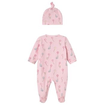 Baby Girls Pink Kite Babygrow & Hat Set