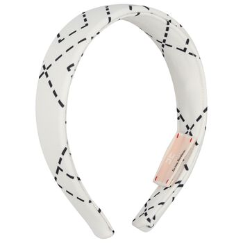 Girls White Logo Headband