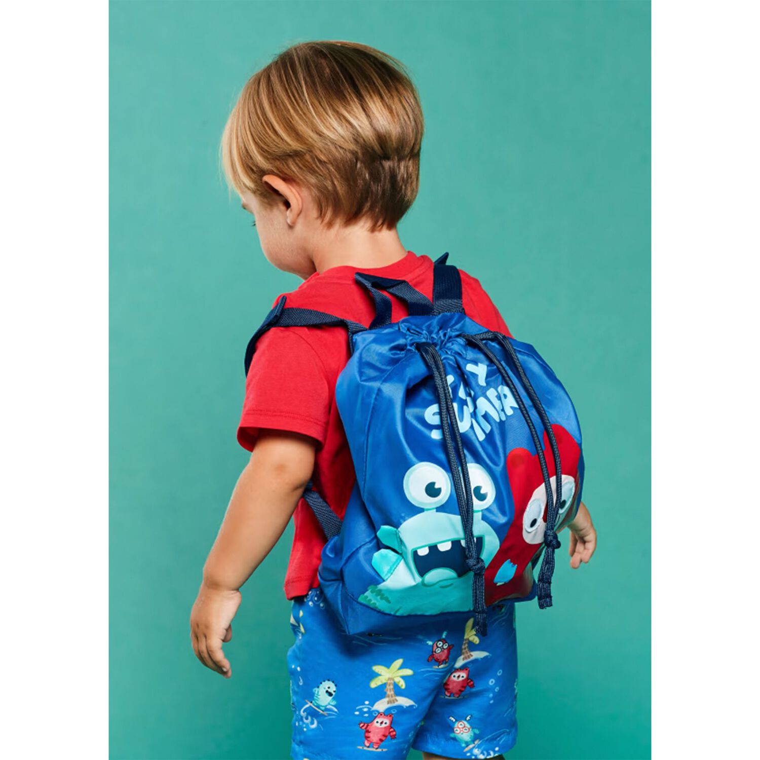 Younger Boys Blue & Red Backpack, 1, hi-res image number null