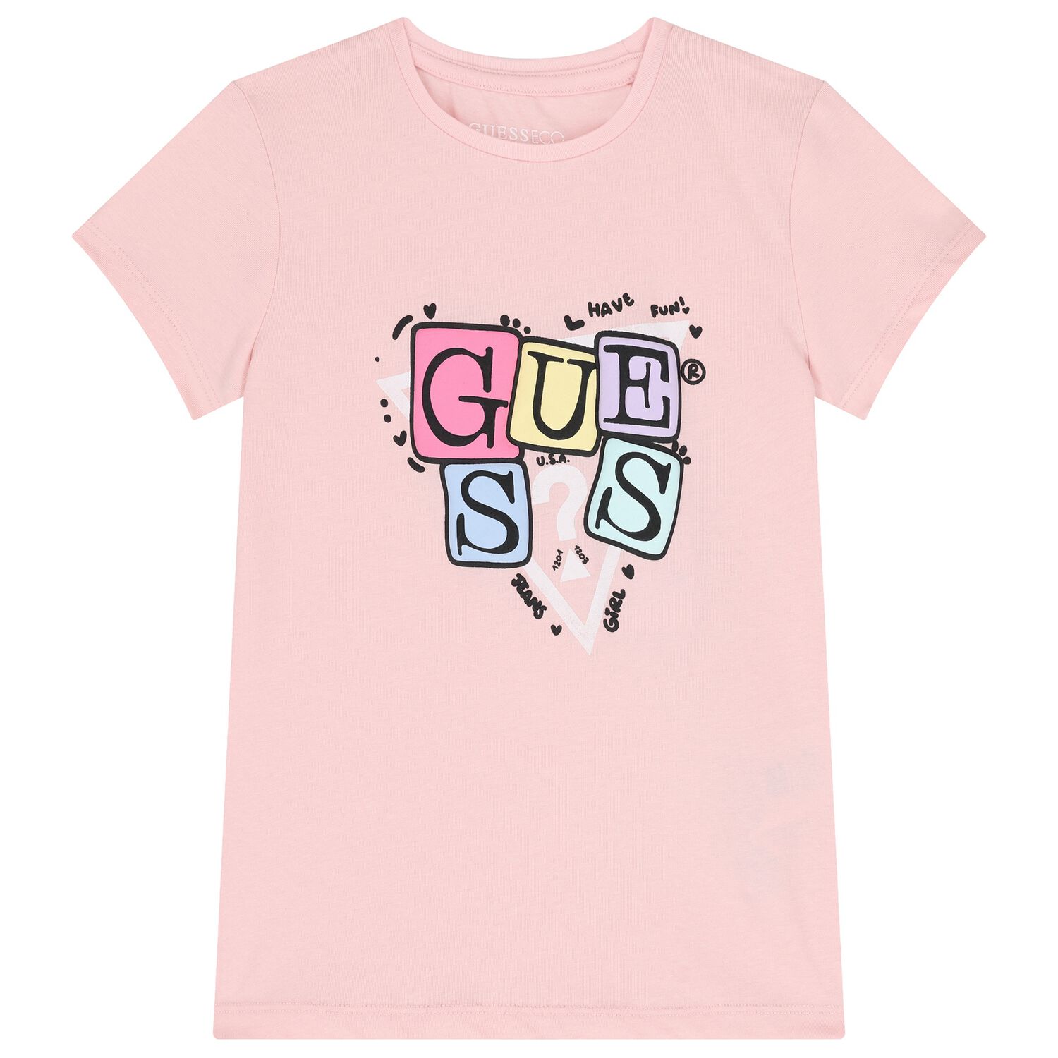 Girls Pink Logo T-Shirt, 2, hi-res image number null