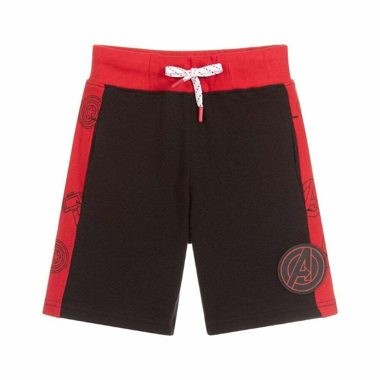 Boys Avengers Black & Red Shorts, 1, hi-res image number null