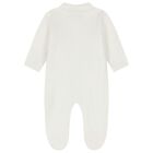 Baby Girls Ivory Embellished Rose Babygrow, 1, hi-res