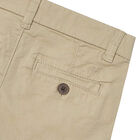 Boys Beige Cotton Twill Shorts, 3, hi-res