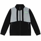 Boys Black & Grey Logo Zip Up Top, 1, hi-res