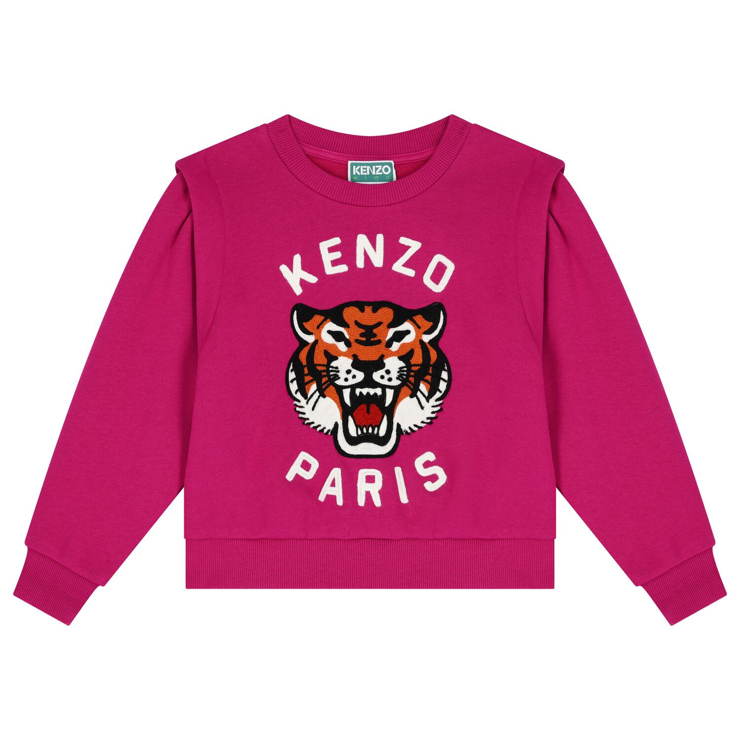 Girls Pink Lucky Tiger Logo Sweatshirt, 1, hi-res image number null