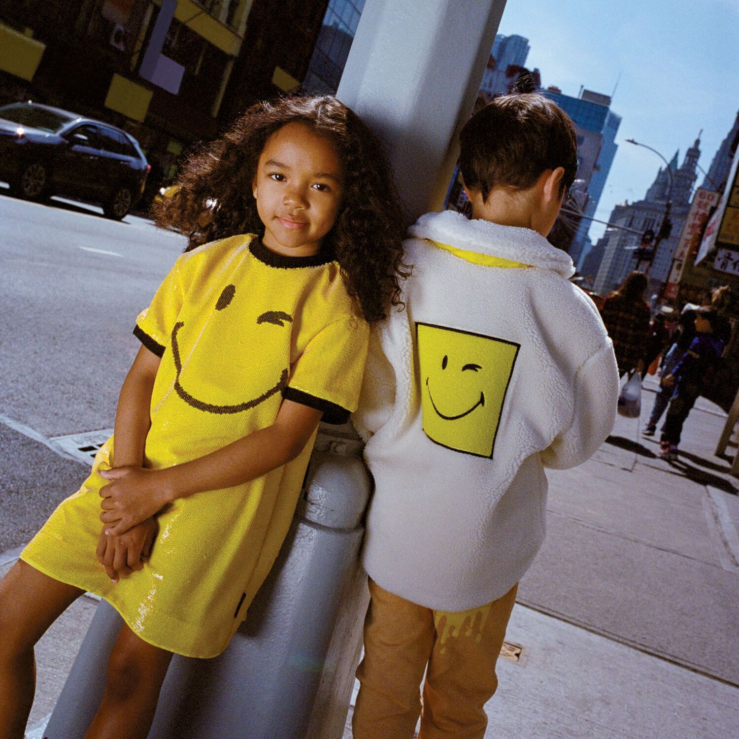 Beige Smiley Joggers, 1, hi-res image number null