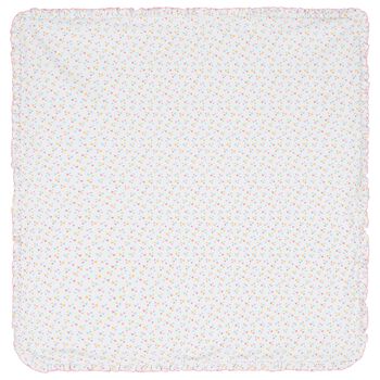 Baby Girls White & Pink Heart Blanket