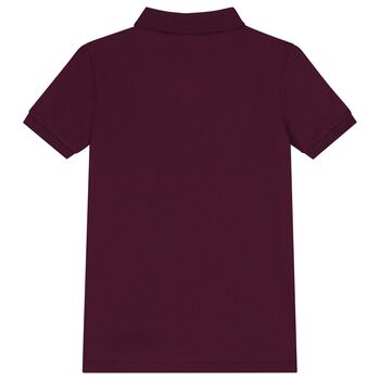 Boys Burgundy Logo Polo Shirt