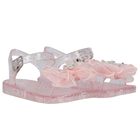 Girls Pink Jelly Sandals, 2, hi-res