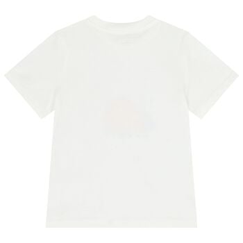 Girls White Logo & Bug T-Shirt