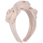 Girls Pink & Gold Floral Heaband, 1, hi-res