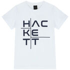 Boys White Logo T-Shirt, 1, hi-res