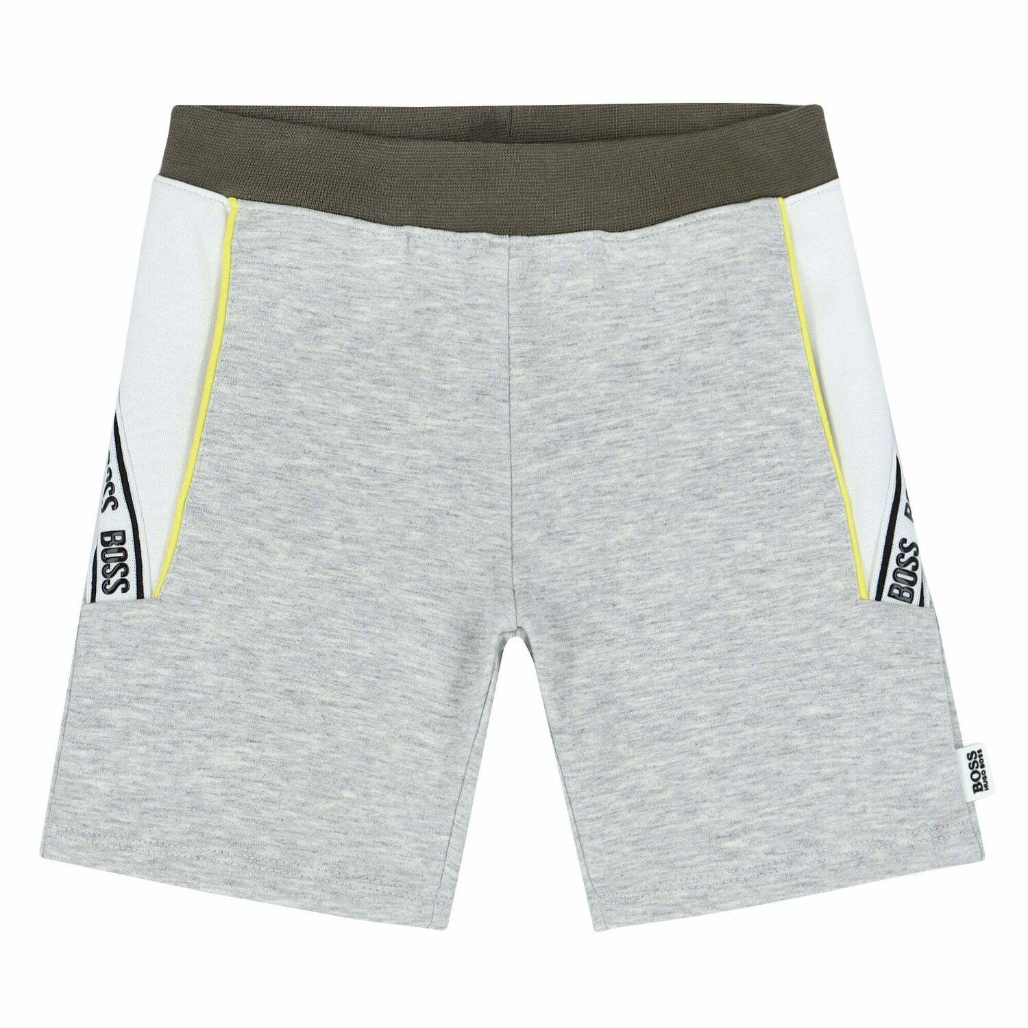 Younger Boys Grey Logo Shorts, 1, hi-res image number null
