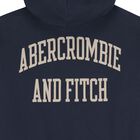 Boys Navy Blue Logo Hooded Top, 1, hi-res