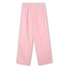 Girls Pink Bokeh Flower Logo Trousers, 1, hi-res