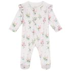 Baby Girls Pink Floral Babygrow, 1, hi-res