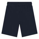 Younger Boys Navy Blue & Green Shorts, 1, hi-res