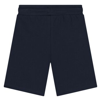 Younger Boys Navy Blue & Green Shorts