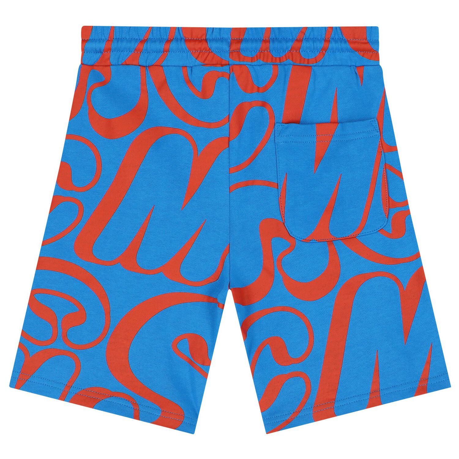 Boys Blue & Red Logo Shorts, 1, hi-res