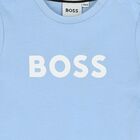 Younger Boys Pale Blue Logo T-Shirt, 3, hi-res