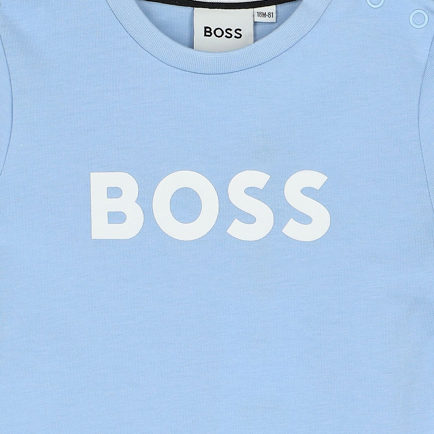 Younger Boys Pale Blue Logo T-Shirt, 3, hi-res