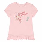 Girls Pink Floral Top, 1, hi-res