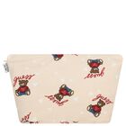 Beige & White Teddy Bear Logo Baby Bodysuit Set, 4, hi-res