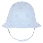 Baby Boys Blue & White Dungaree & Hat Set, 2, hi-res