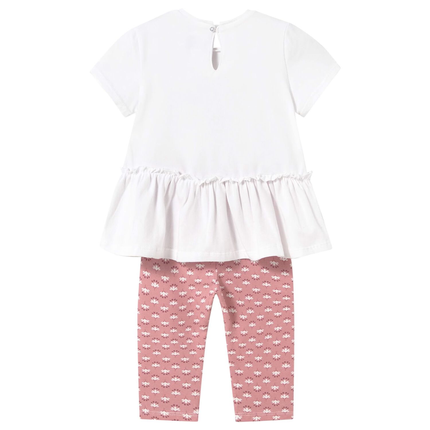 Younger Girls Pink & Ivory Leggings Set, 2, hi-res image number null