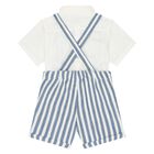 Younger Boys White & Blue Shorts Set, 1, hi-res