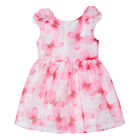 Girls White & Pink Butterfly Dress, 2, hi-res