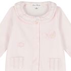 Baby Girls Pink Striped Collar Babygrow, 3, hi-res