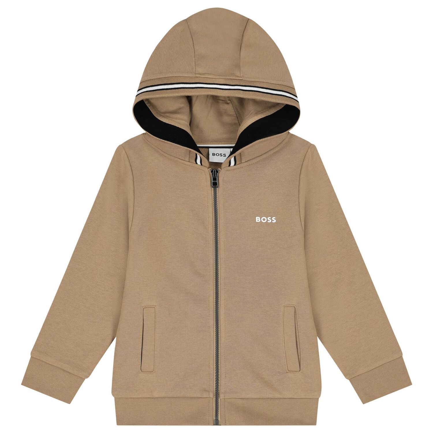 Boys Beige Logo Tracksuit, 2, hi-res image number null