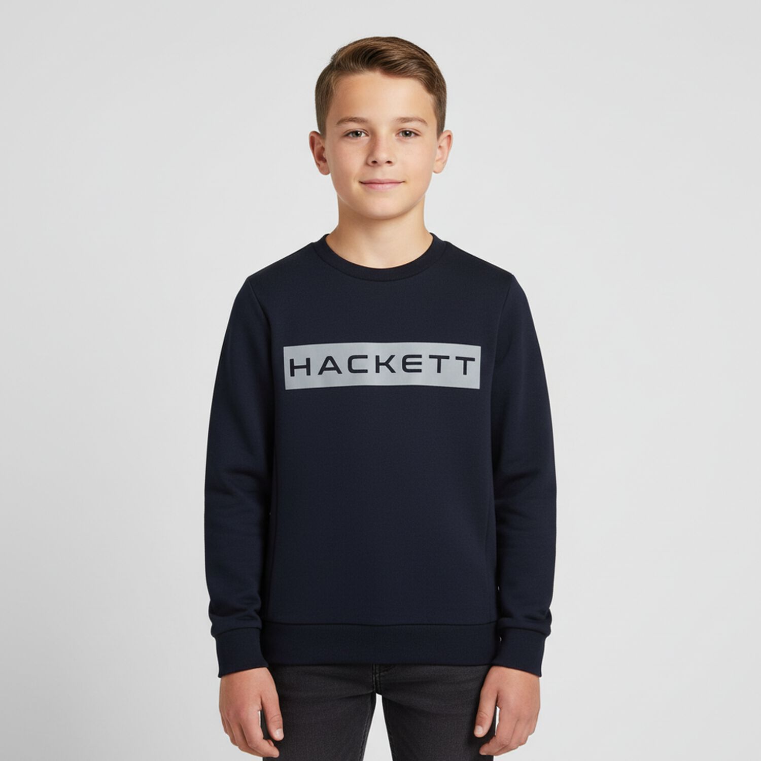 Boys Navy Blue Logo Sweatshirt, 1, hi-res image number null