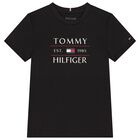 Boys Black Flag Logo Cotton T-Shirt, 1, hi-res