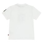 Younger Boys White Logo T-Shirt, 3, hi-res