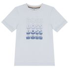 Boys Blue Logo T-Shirt, 3, hi-res