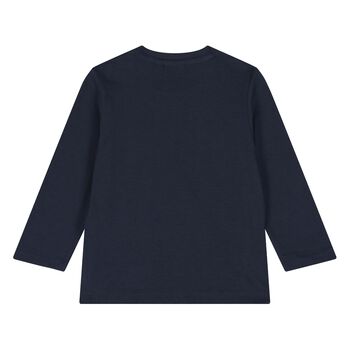 Younger Boys Navy Blue Long Sleeve Top