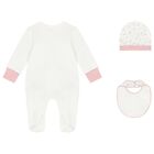 Baby Girls White & Pink Babygrow Gift Set, 2, hi-res